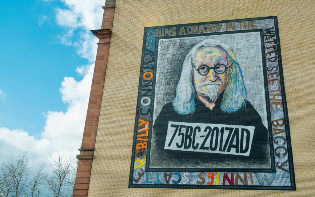 billy connoly mural glasgow