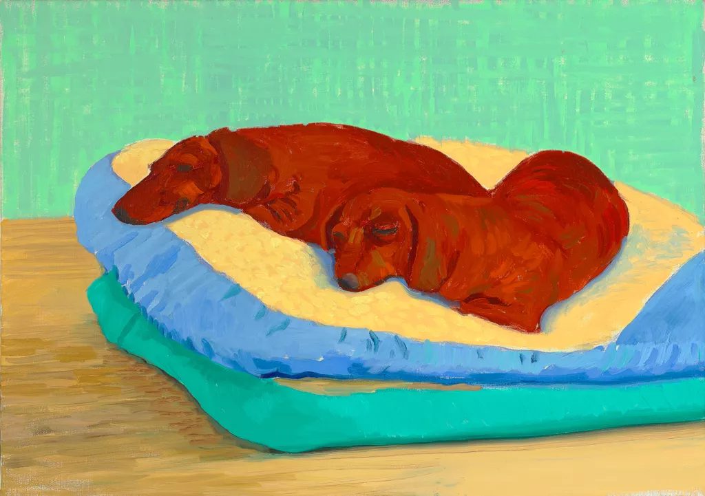 David Hockney, Dog Painting 19